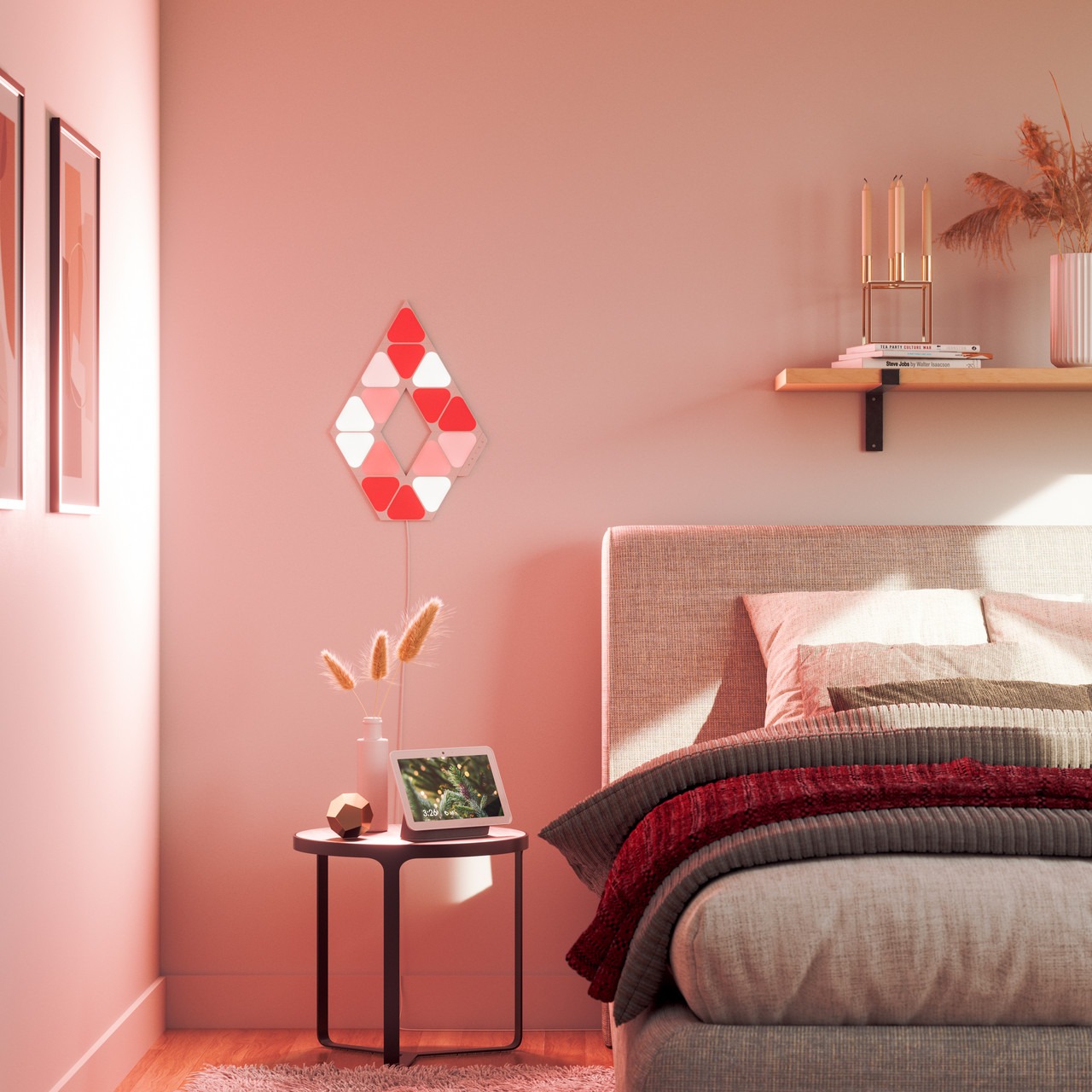 Додаткові панелі Nanoleaf Shapes Mini Triangles Apple HomeKit, 10 шт. (NL48-1001TW-10PK) - зображення 6