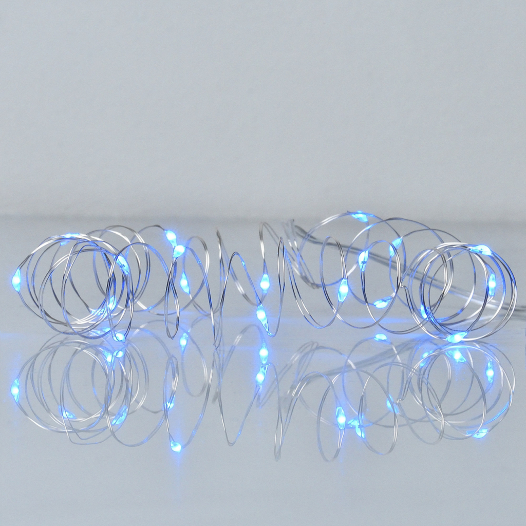 Гірлянда YES! Fun Нитка на мідному дроті 20 LED Синя 2 м Статична На батарейках (975025) - зображення 1