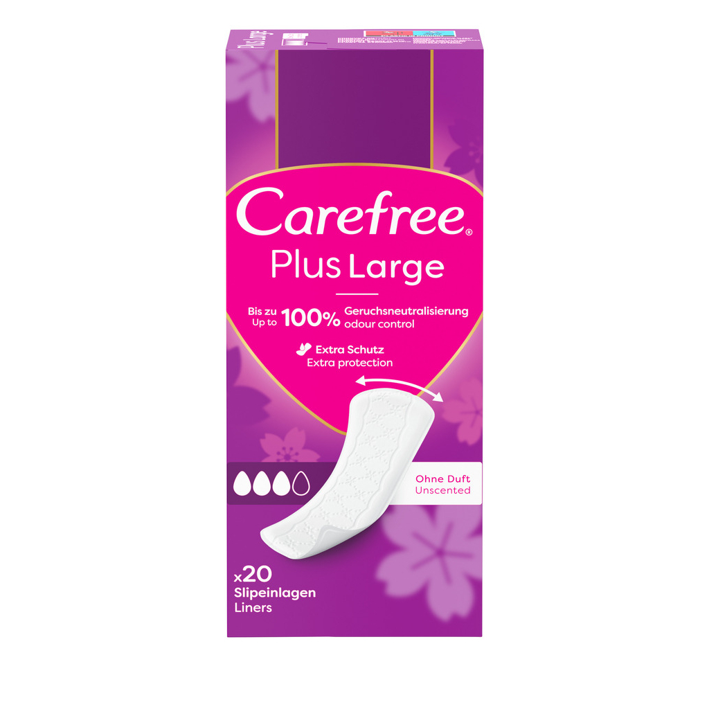 Щоденні прокладки Carefree Plus Large 20 шт. (3574661606248/3574661487649) - изображение 1