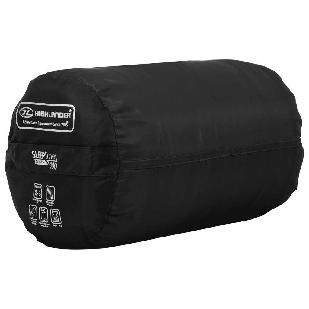 Спальний мішок Highlander Sleepline 300 Mummy +3C Black Right (924265) - зображення 5