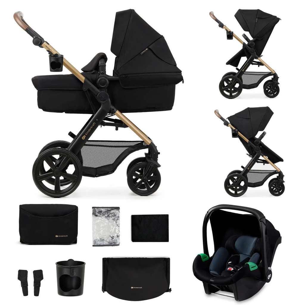 Коляска Kinderkraft 3 в 1 Moov 2 Pure Black (KSMOOV02BLKEV00) (5902533925780) - зображення 1