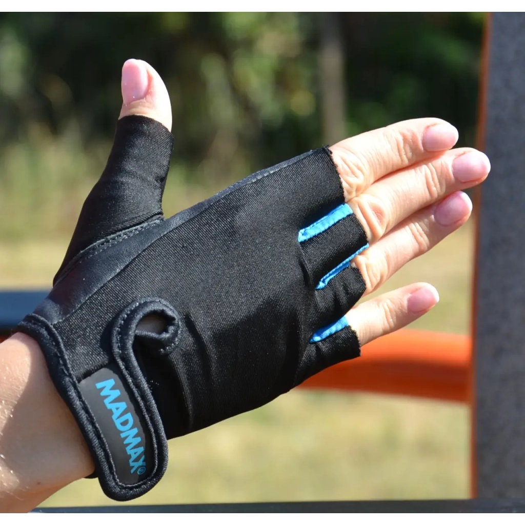 Рукавички для фітнесу MadMax MFG-251 Rainbow Turquoise S (MFG-251-TRQ_S) - изображение 4