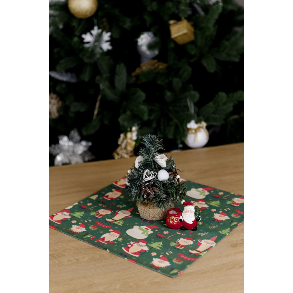 Серветка на стіл Прованс Санта на зеленому 40х40 см (035754) - зображення 2