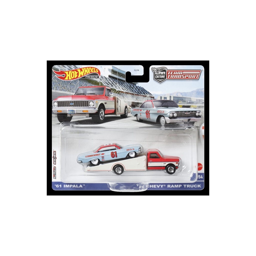 Машина Hot Wheels Колекційна модель 61 Impala та транспортера 72 Chevy Ramp Truck серії Car Culture (FLF56/HKF40) - зображення 7