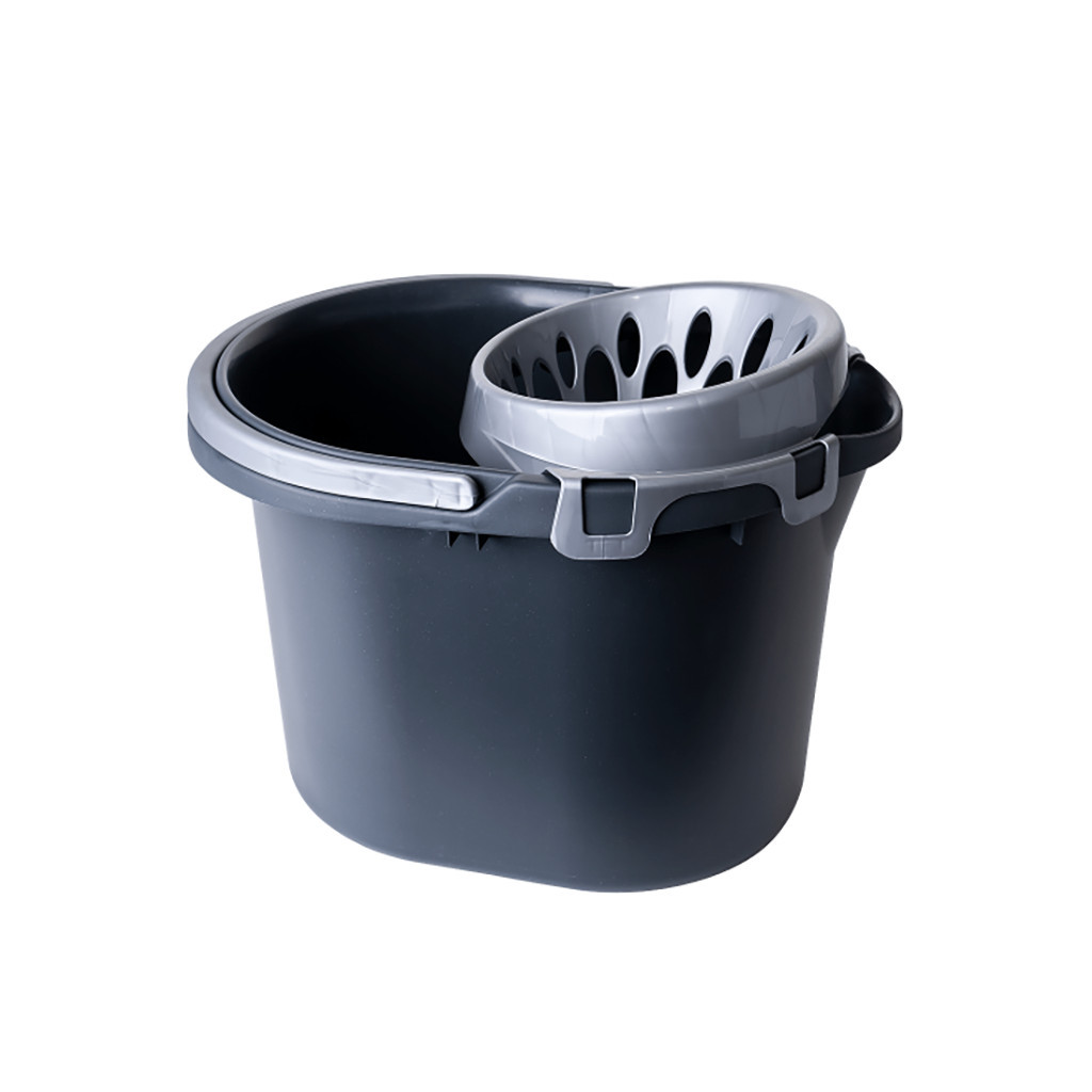 Відро для швабр Алеана З віджимом Граніт / сірий 15 л (алн 124099/граніт/сірий) - зображення 1