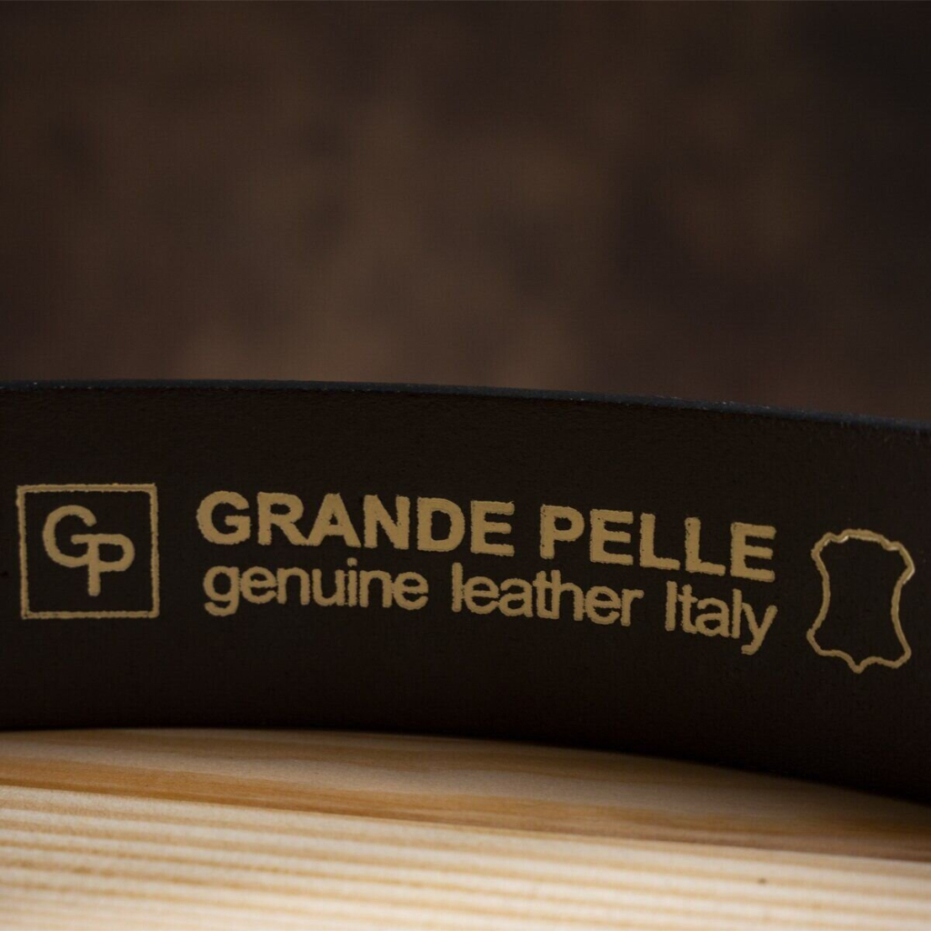 Ремінь Grande Pelle Джинсовий ремінь з натуральної шкіри Коричневий (00910) - зображення 6