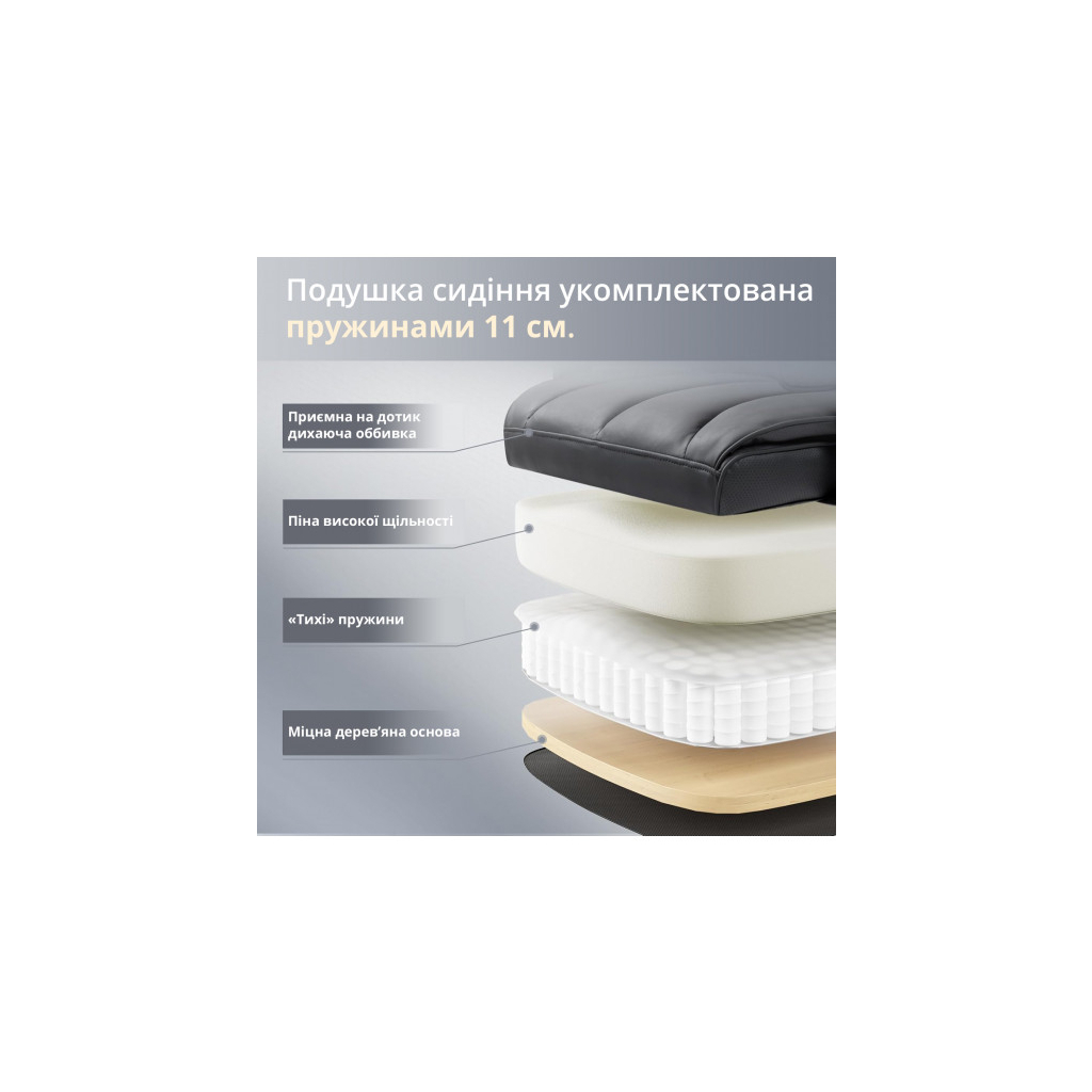 Офісне крісло GT Racer B-2511 Gray (B-2511 Fabric Gray) - зображення 4