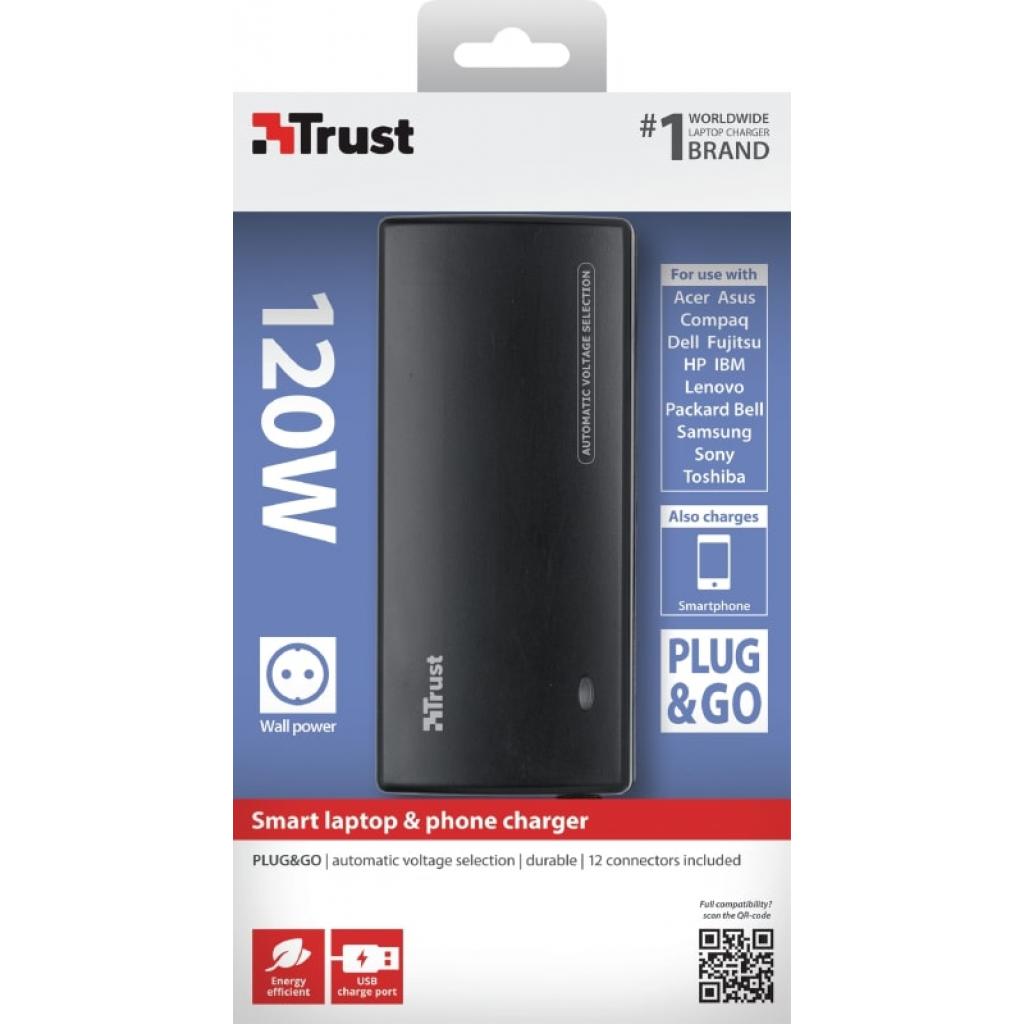 Блок живлення до ноутбуку Trust Plug & Go Universal 120W Laptop Charger (16891) - зображення 3
