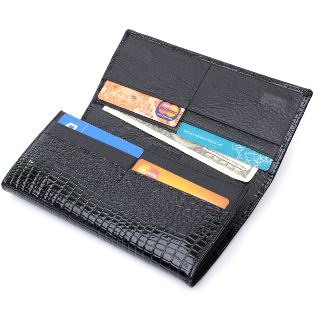 Гаманець ST Leather З натуральної шкіри Чорний (22718) - зображення 6