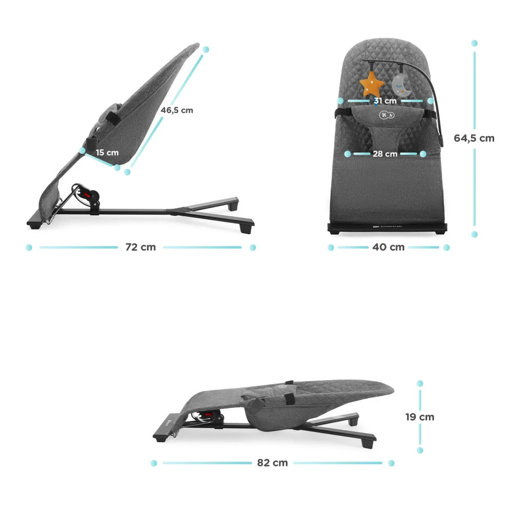 Крісло-гойдалка Kinderkraft Mimi Grey (5902533918355) - зображення 12