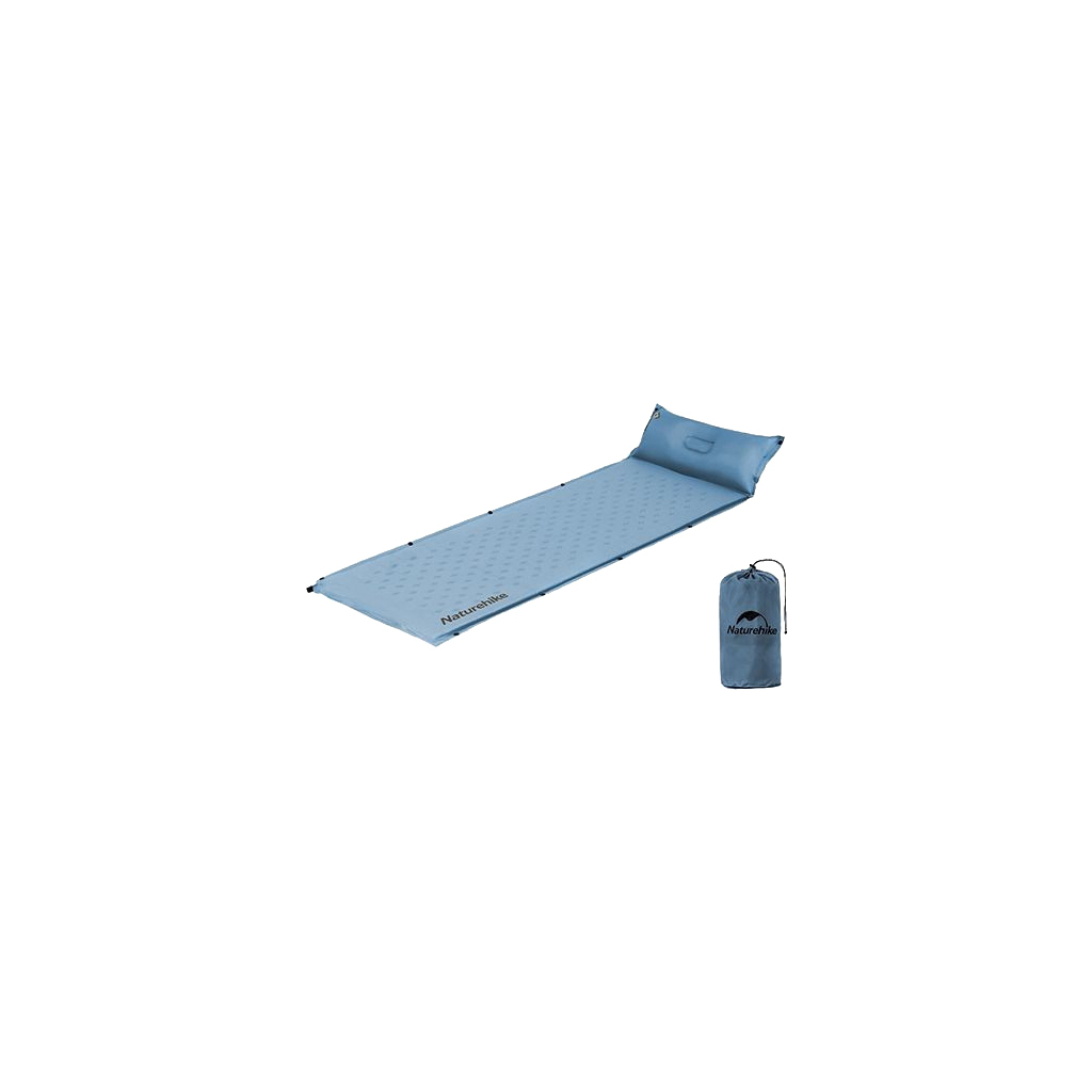 Туристичний килимок Naturehike CNH22DZ013 одномісний з подушкою 30 мм Blue (6927595714362) - зображення 1