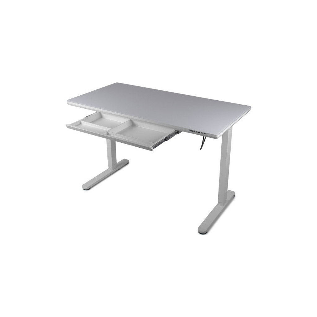 Комп'ютерний стіл Barsky StandUp white glass 1200*600 (BST-12new) - зображення 2