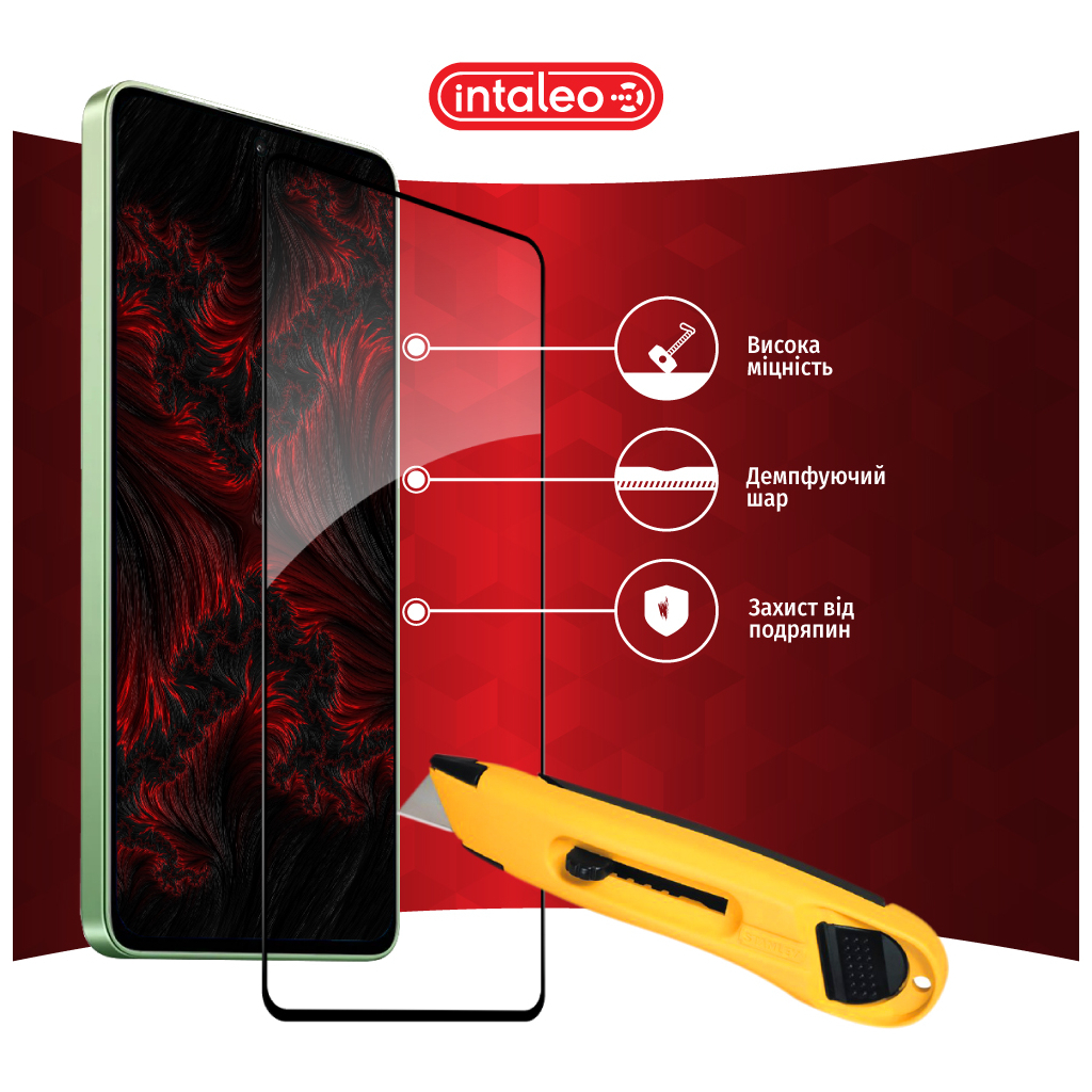 Скло захисне Intaleo Full Glue Xiaomi Redmi Note 13 4G Black (1283126583896) - зображення 5