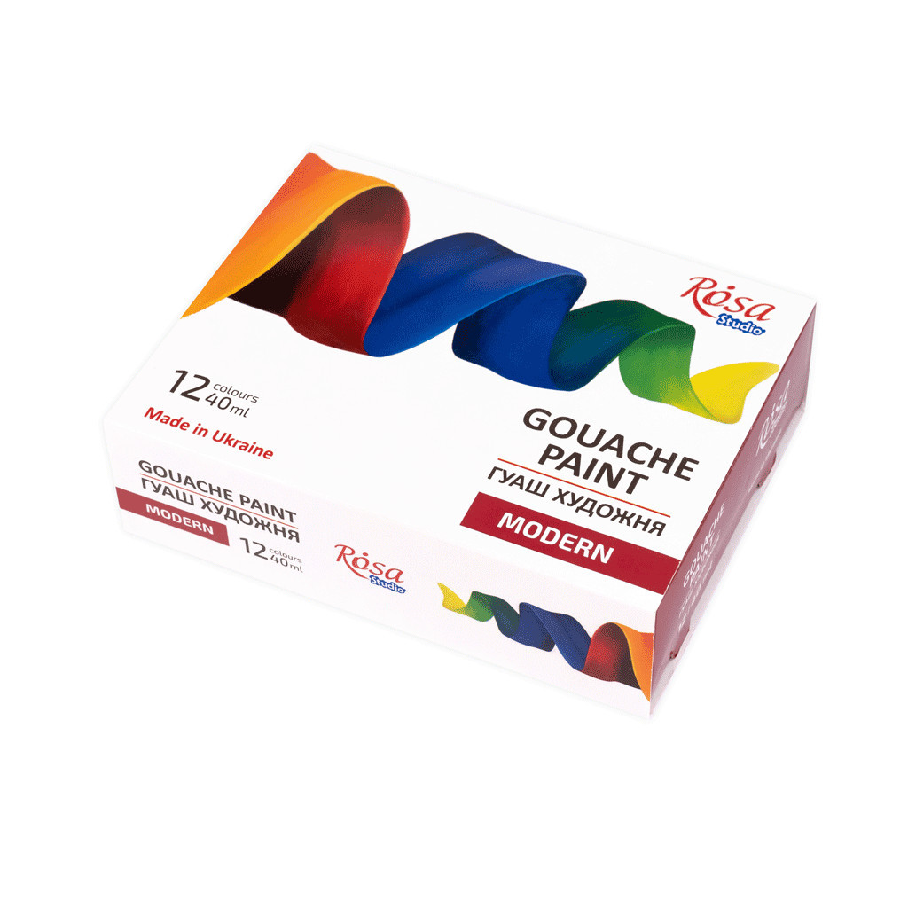 Гуашеві фарби Rosa Studio Modern 12 кольорів 40 мл (4823098521198) - зображення 1