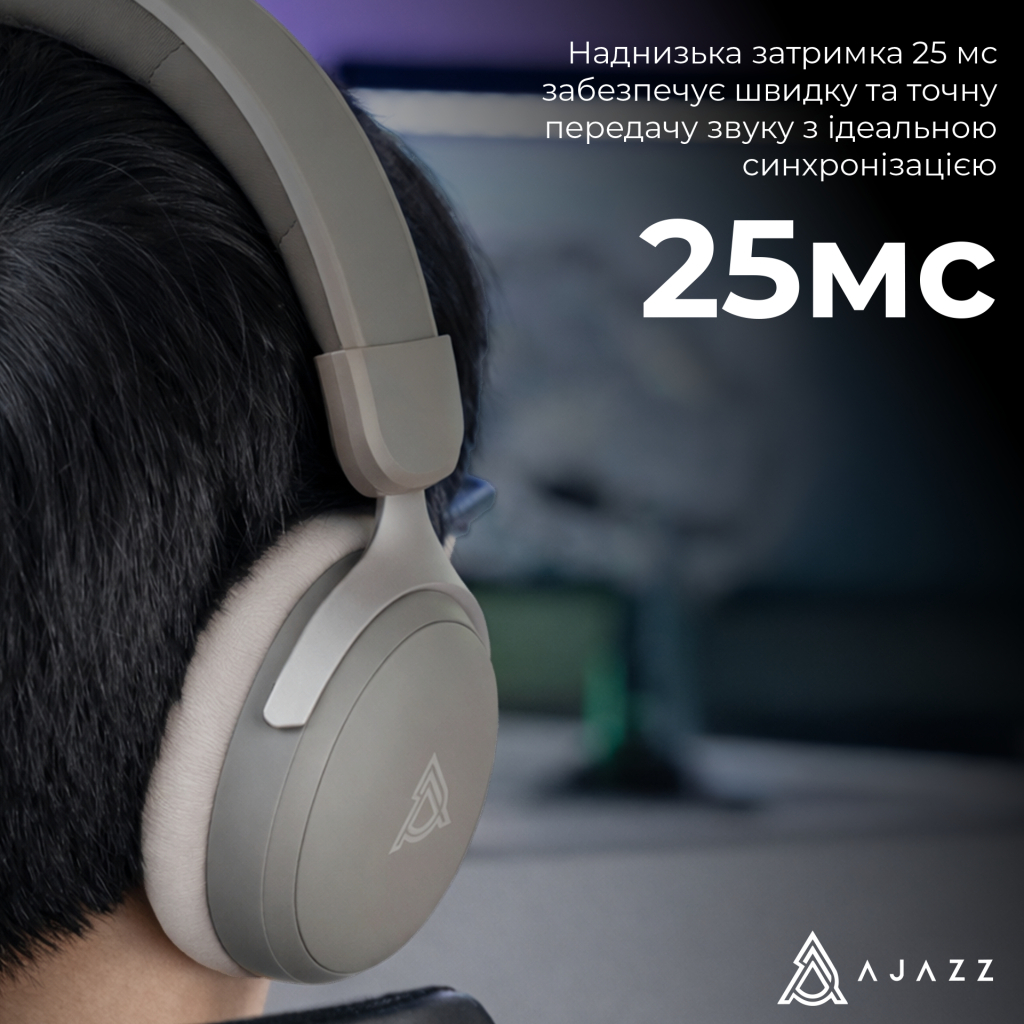 Навушники Ajazz AHM08 MAX 3-Mode Grey (AHM08-MAX-GW) - зображення 11