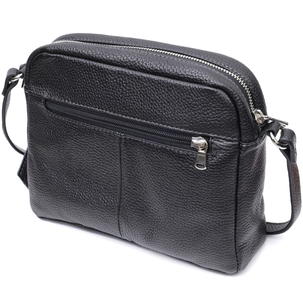 Сумка Grande Pelle Крос-боді з натуральної шкіри Чорна (11651) - зображення 2