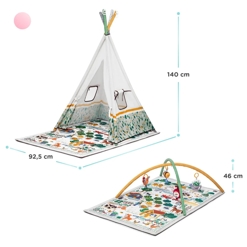Дитячий килимок Kinderkraft намет 3 в 1 Little Gardener (5902533918171) - зображення 10