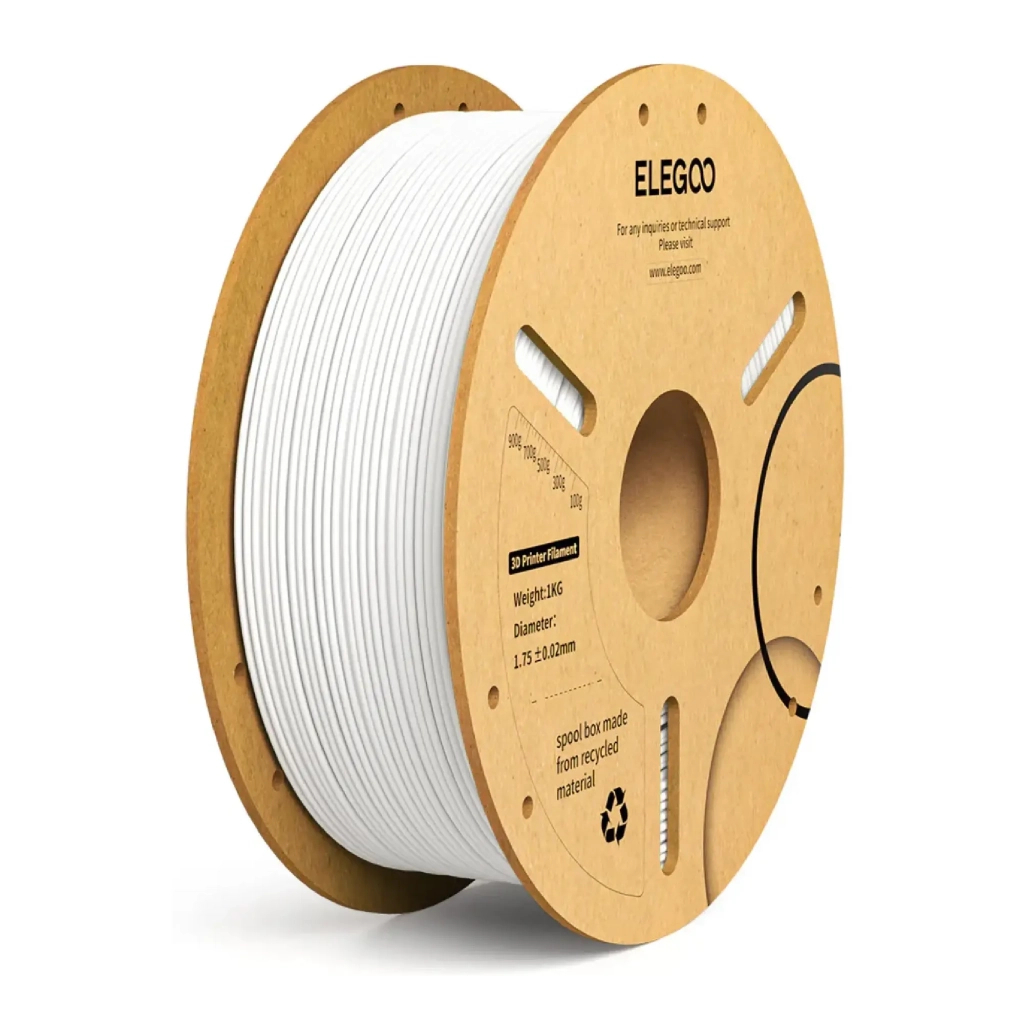 Пластик для 3D-принтера ELEGOO PLA Plus 1кг, 1.75мм, white (50.203.0049) - зображення 1