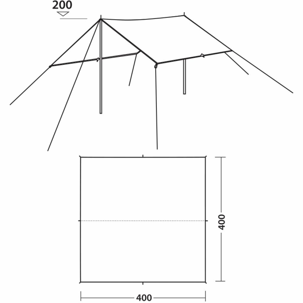Тент Easy Camp Tarp 4 x 4 m Granite Grey (928286) - зображення 2