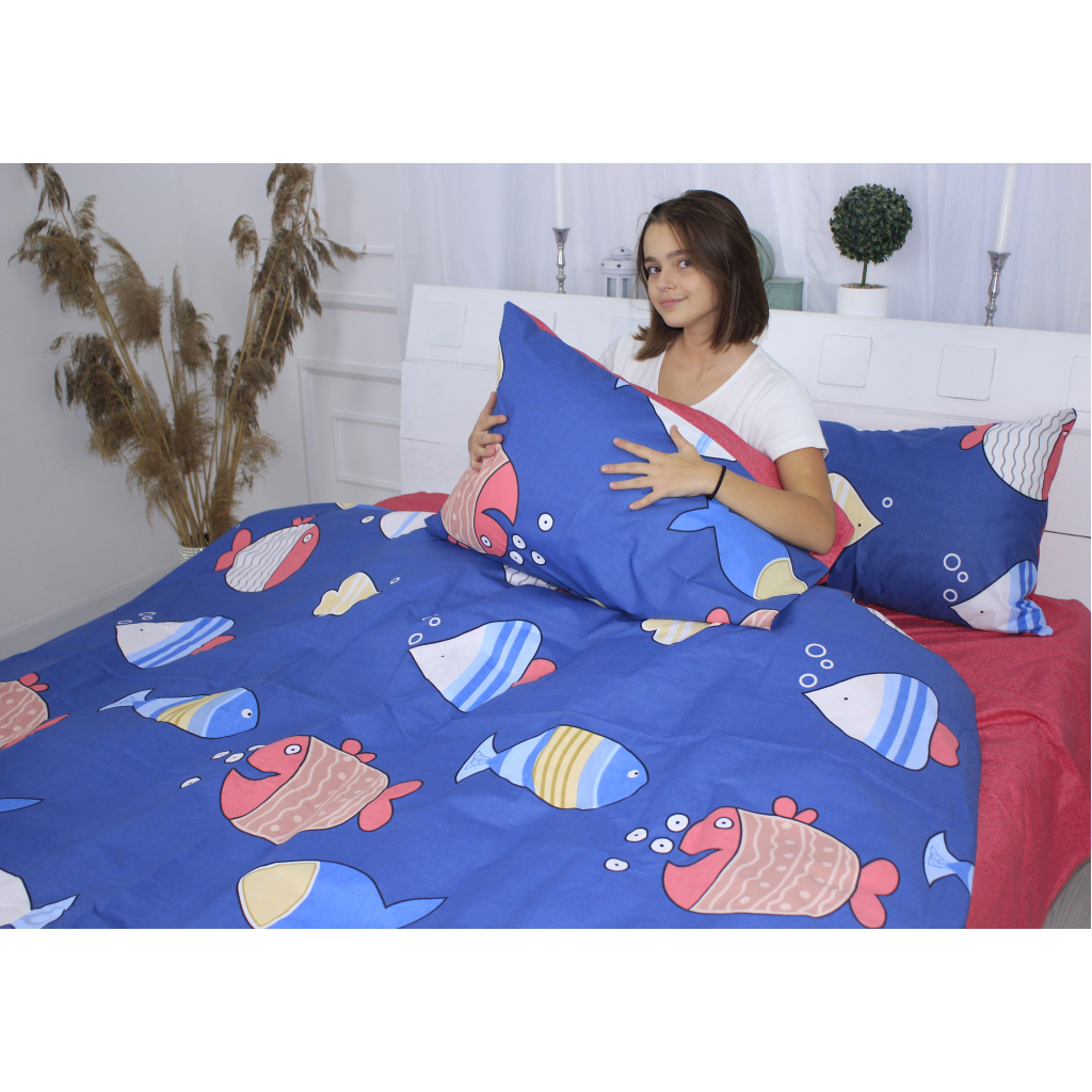 Постільна білизна MirSon Бязь Premium 17-0466 Fish are fabulous Сімейний 160x220 (2200003328783) - зображення 5