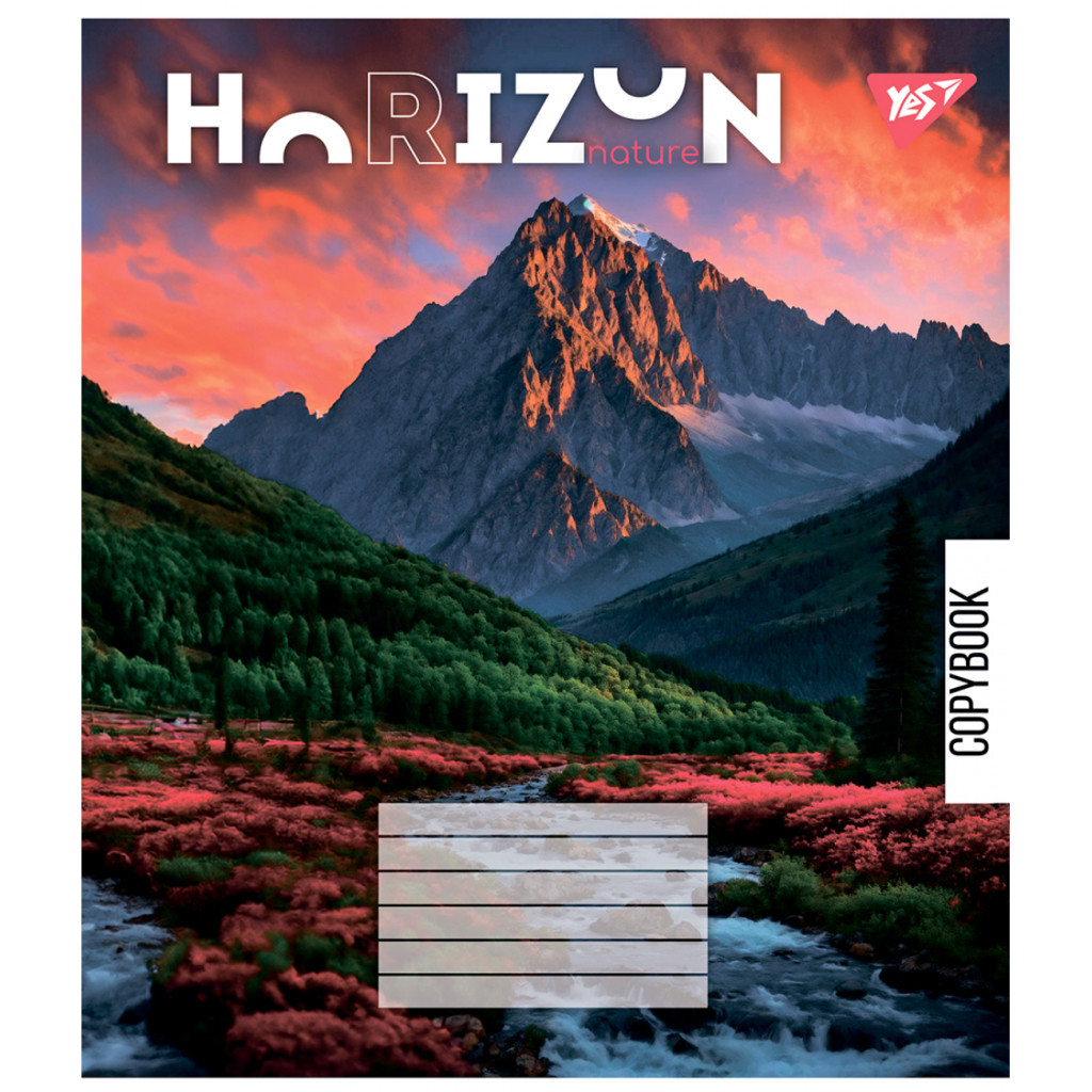 Зошит Yes Horizon nature 96 аркушів лінія (767180) - зображення 4