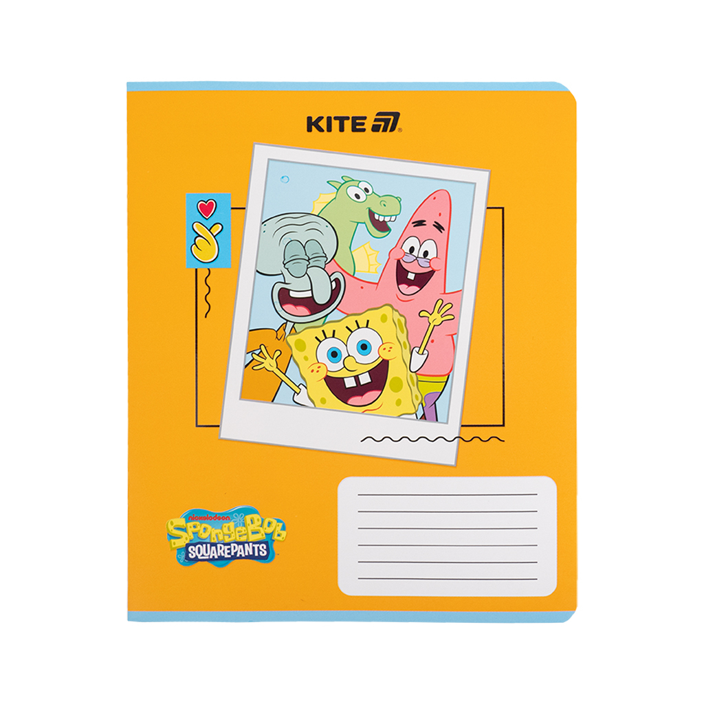 Зошит Kite SpongeBob SquarePants, 12 аркушів, клітинка (SB25-232) - изображение 4