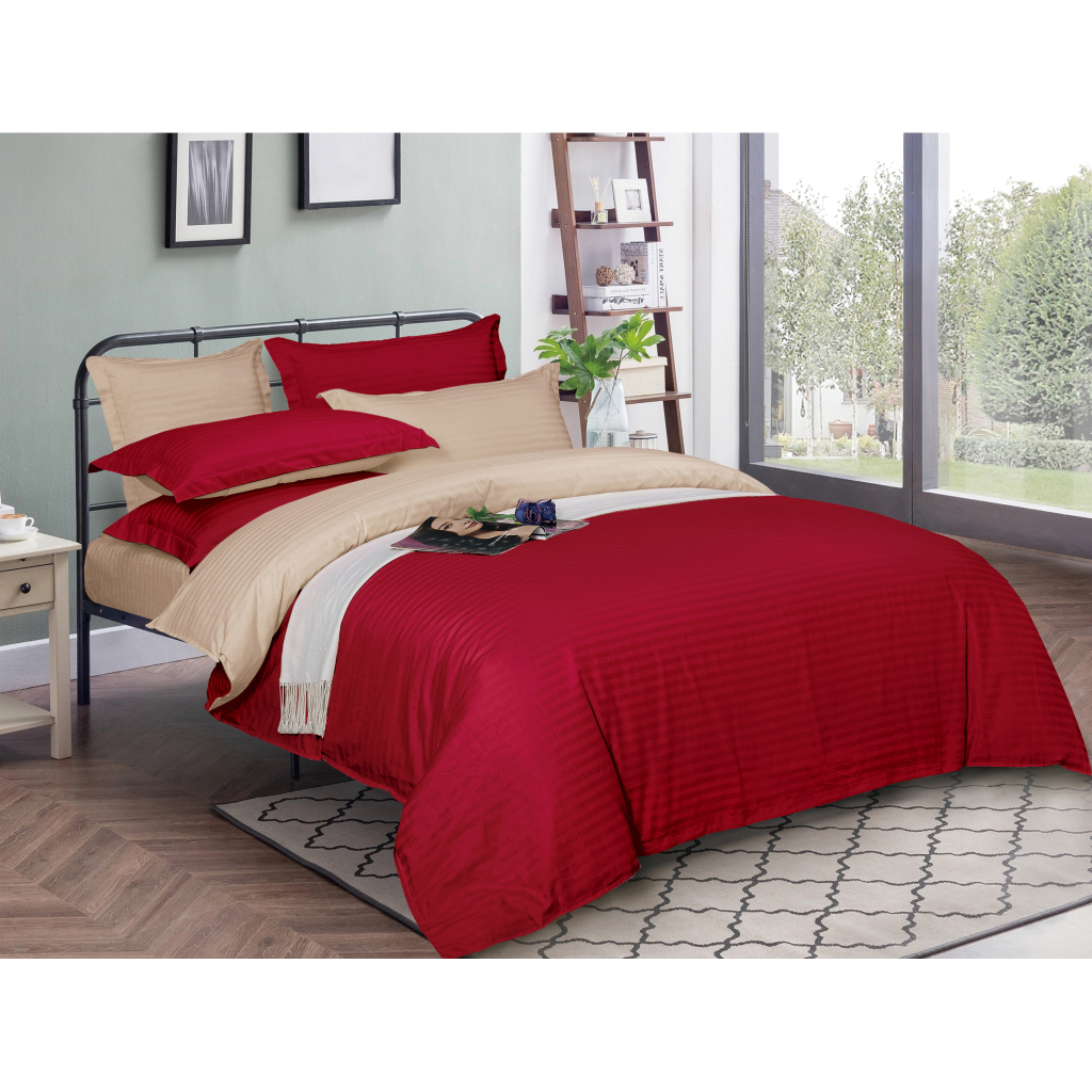 Постільна білизна MirSon Satin Stripe 30-0018 + 30-0004 Jenadi 200х220 Євро (2200005262702) - зображення 1