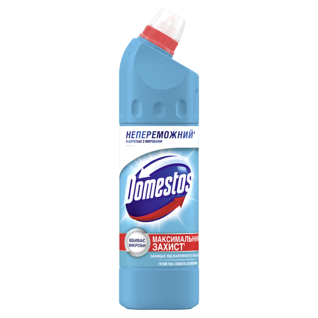 Рідина для чищення ванн Domestos Максимальний Захист Свіжість атлантики 24 години 750 мл (8720181679032) - зображення 1