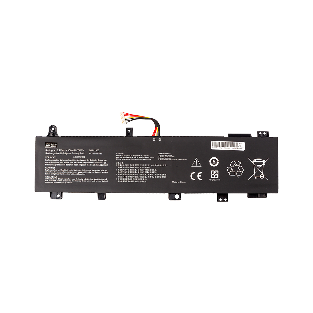Акумулятор до ноутбука ASUS TUF Gaming F15 FX506 (C41N1906) 15.2V 4900mAh PowerPlant (NB432103) - зображення 1