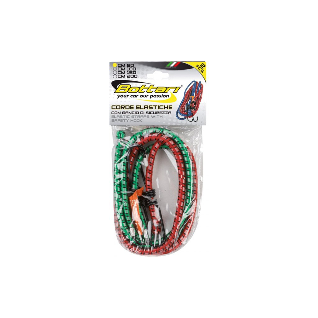 Стяжний ремінь Poputchik 2шт x 80см O 8MM "ELASTIC STRAP" (18224-IS) - зображення 2