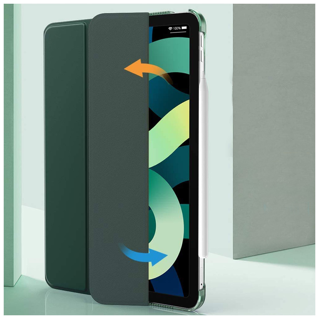Чохол до планшета BeCover Tri Fold Hard Apple iPad Air 11" M2/M3 (2024/2025) Dark Green (711414) - зображення 5