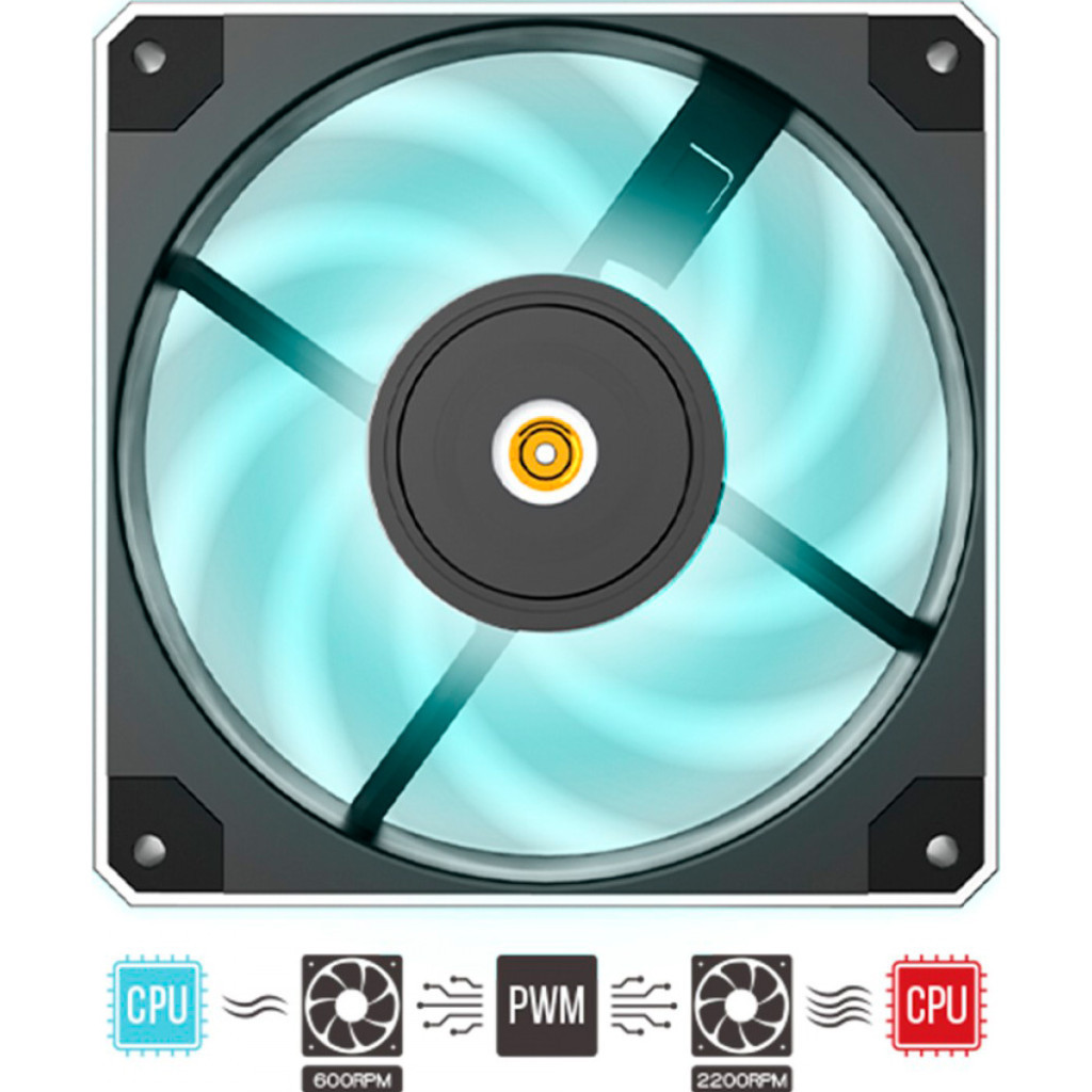Кулер до корпусу MONTECH METAL 120 PWM - зображення 9