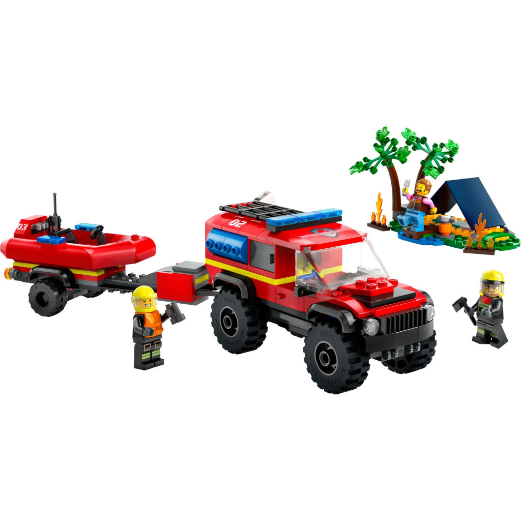 Конструктор LEGO City Пожежний позашляховик з рятувальним човном 301 деталей (60412) - зображення 2