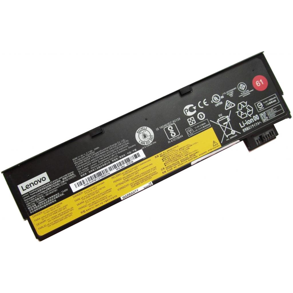 Акумулятор до ноутбука Lenovo ThinkPad T470 (61), 2110mAh (24Wh), 3cell, 11.4V, Li-ion (A47383) - зображення 1