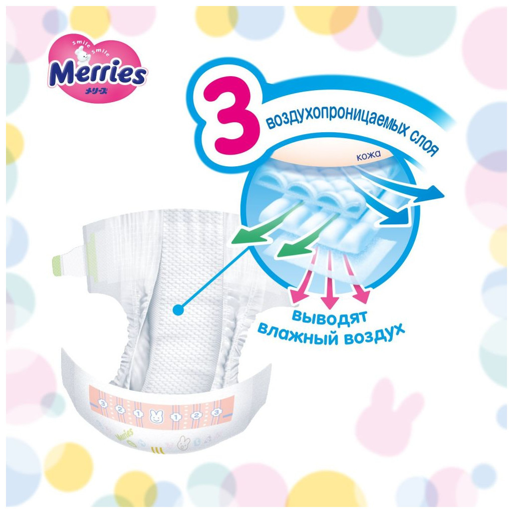 Підгузки Merries трусики для дітей від 6 до 11 кг Pants M 33Pcs, 33 шт (584752) - зображення 3