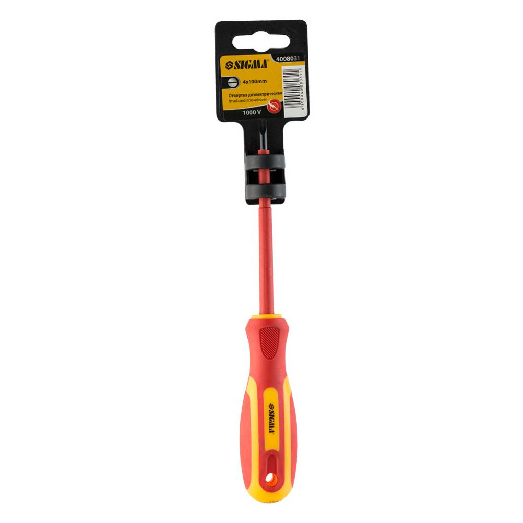 Викрутка Sigma діелектрична шліцьова SL4.0x100мм 1000В CrV (4008031) - изображение 6