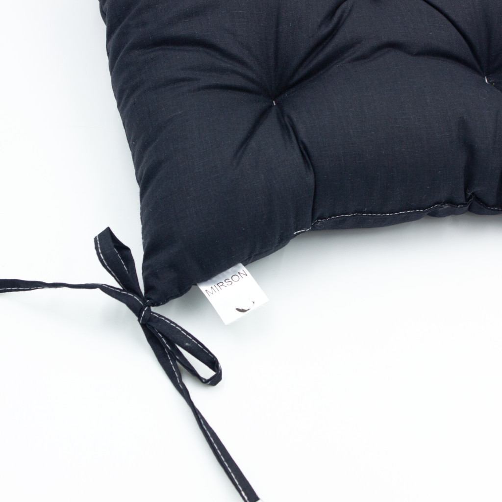 Подушка на стілець MirSon Ranforce Elite 16-9000 Black Stone 50x50 см (2200006276098) - зображення 2