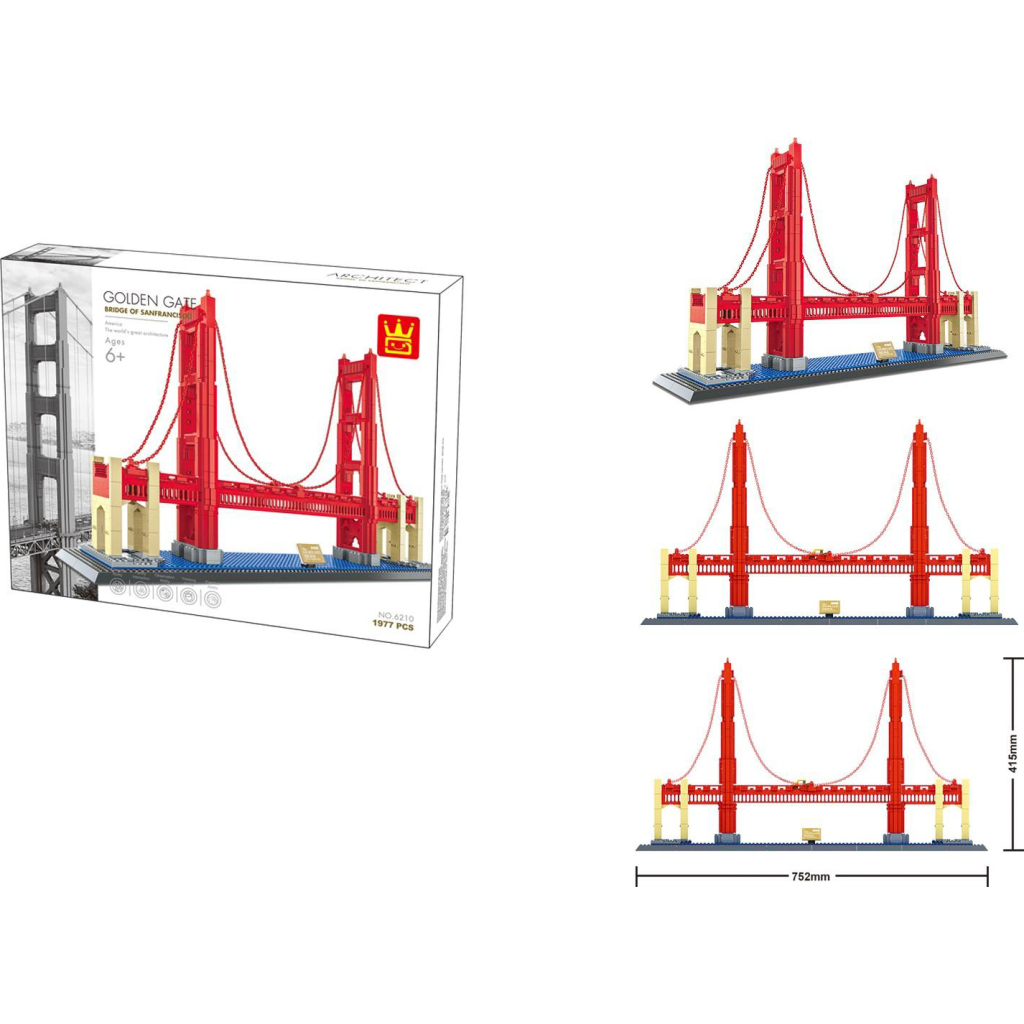 Конструктор Wange Міст Золота Брама, США (WNG-6210) - зображення 2