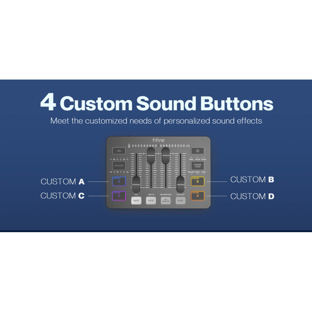 Мікшерний пульт Fifine Sound Card Black (SC3) - зображення 7