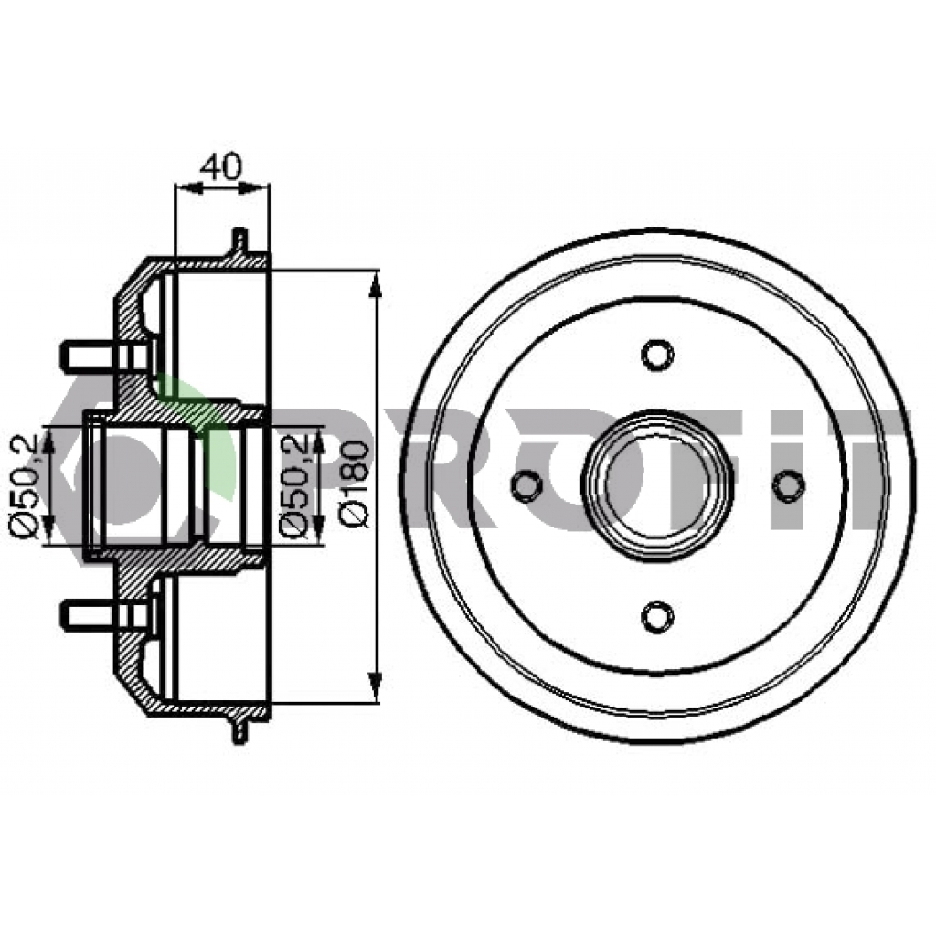 Гальмівний барабан Profit 5020-0022 - изображение 1
