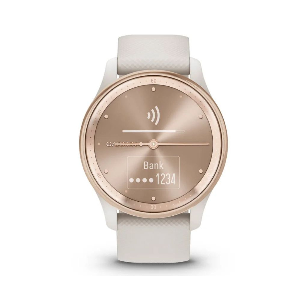 Смарт-годинник Garmin vivomove Trend, WW, White Cream, Silicone, GPS (010-02665-01) - зображення 1