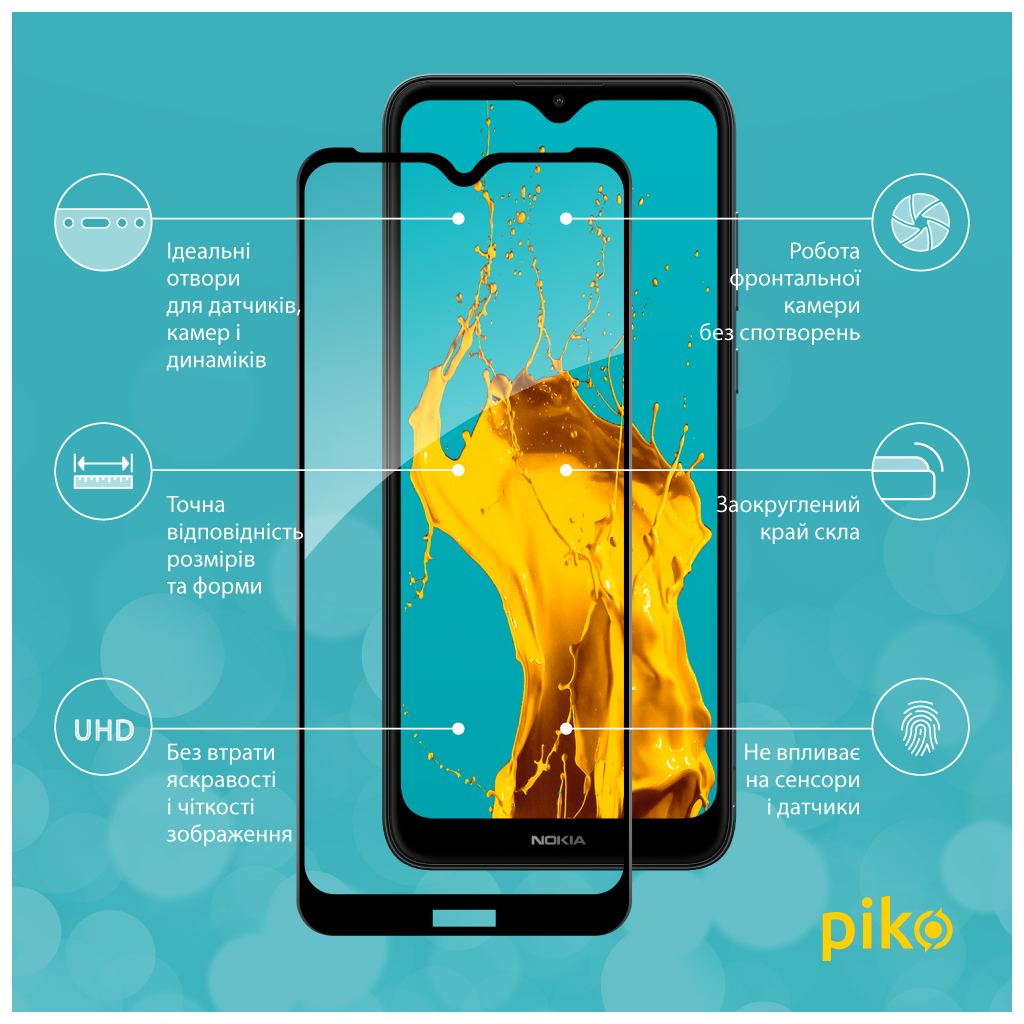Скло захисне Piko Full Glue Nokia C30 4G (1283126528835) - зображення 3