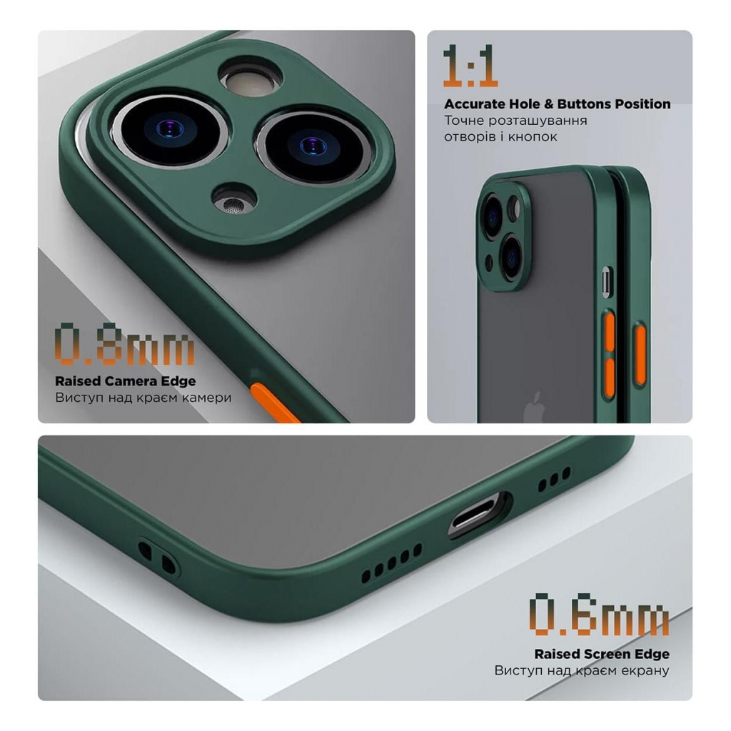 Чохол до мобільного телефона Armorstandart Frosted Matte Tecno Spark Go 2022 (KG5) Dark Green (ARM72396) - зображення 3