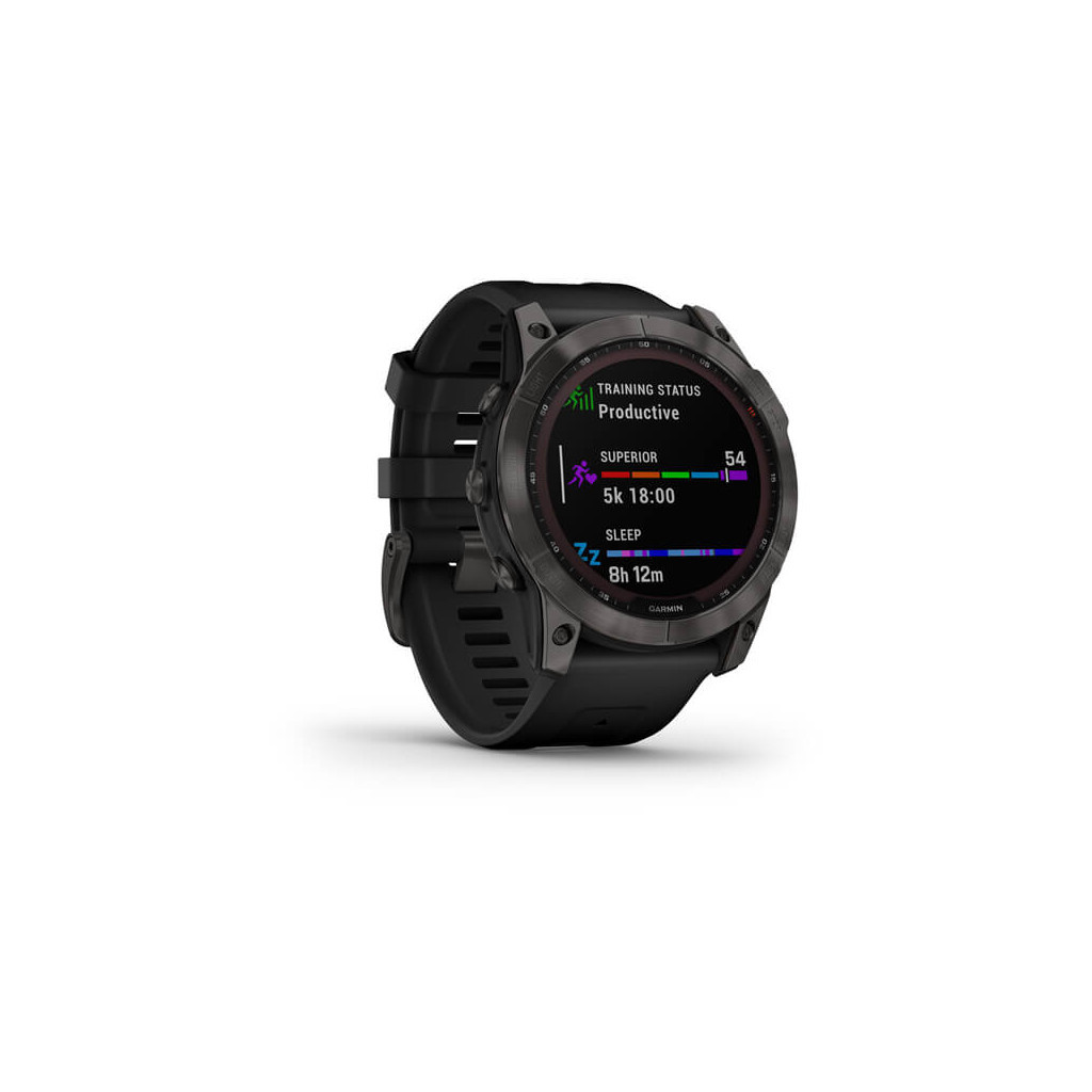 Смарт-годинник Garmin fenix 7X Sapph Sol Carbon Gray DLC Ti w/ Black, GPS (010-02541-11) - зображення 3