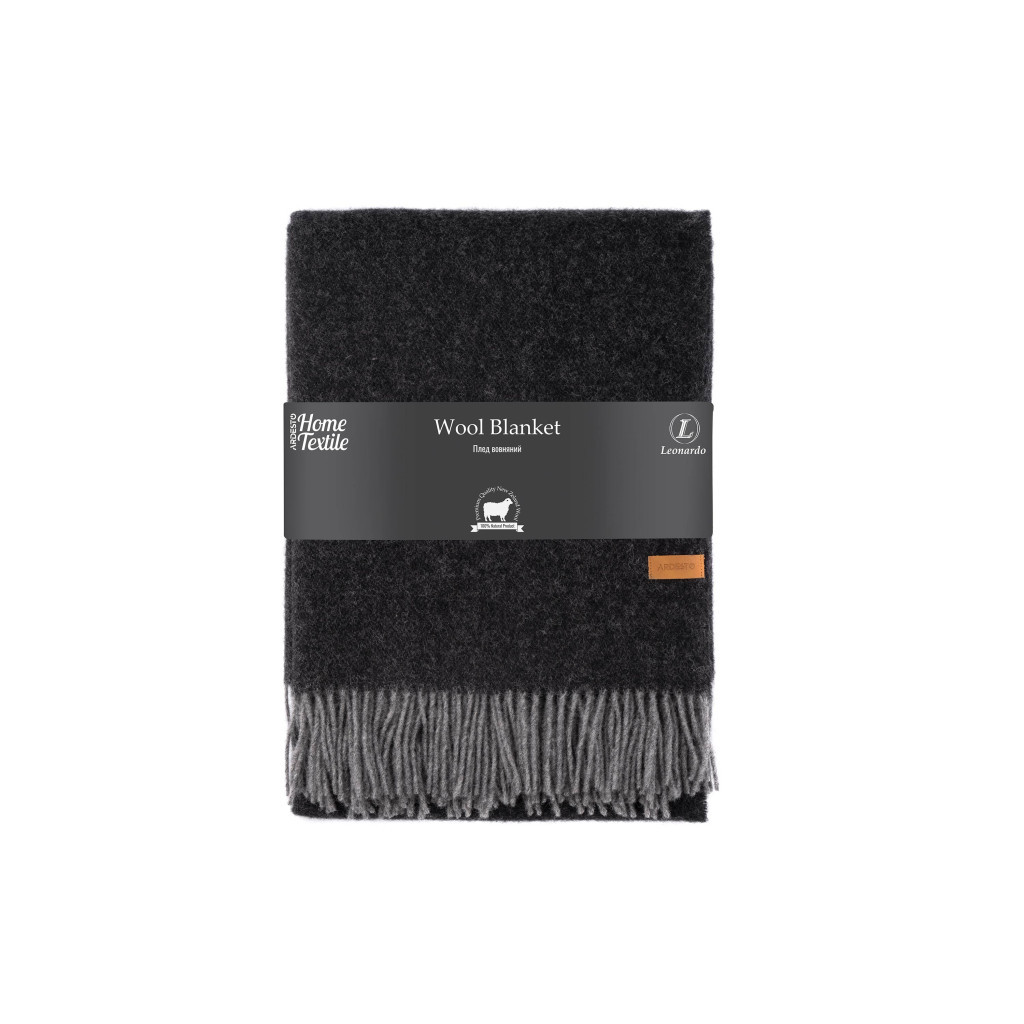 Плед Ardesto Leonardo Doubleface 140x200 см, антрацит-сірий (ART0403LD) - зображення 1