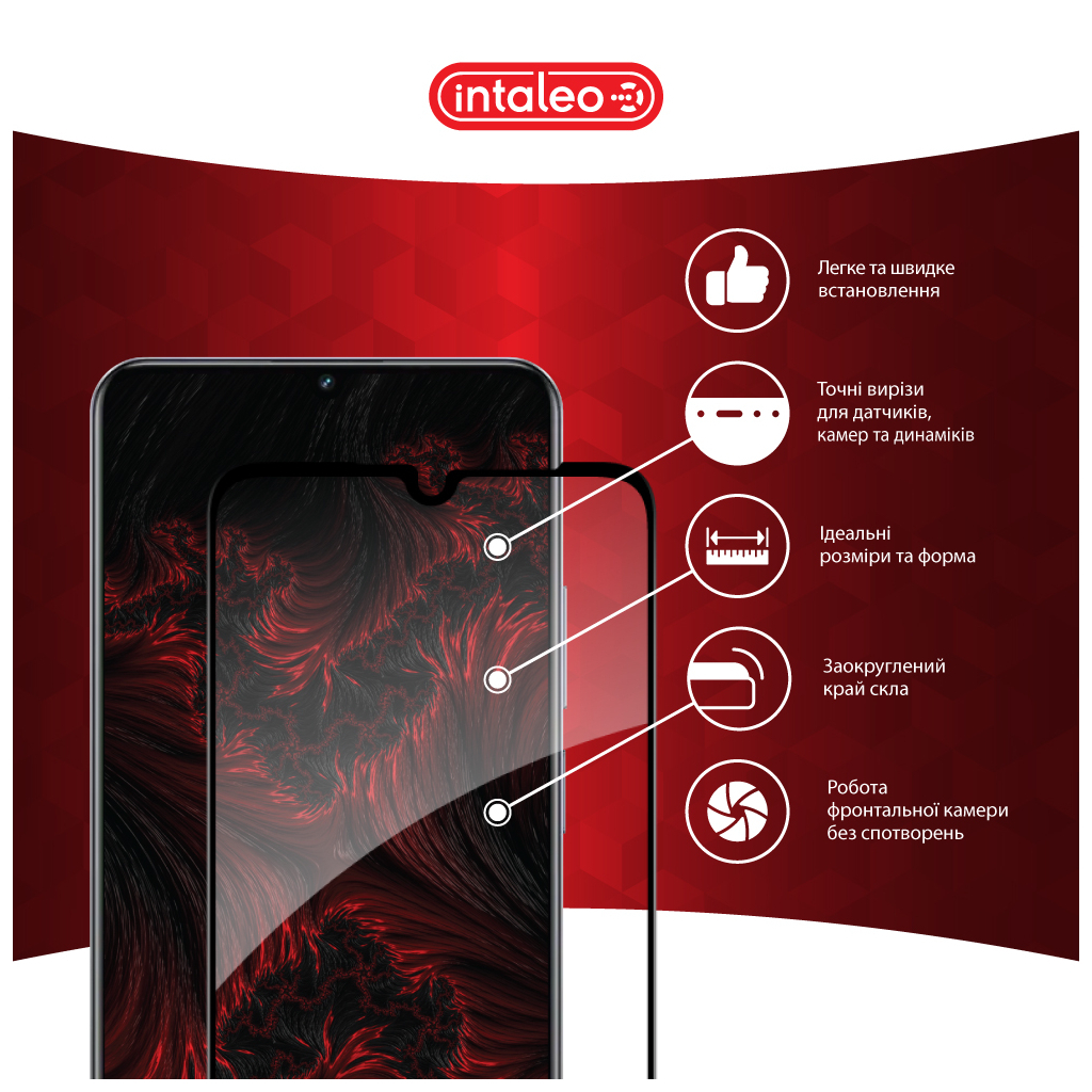Скло захисне Intaleo Full Glue Realme Note 60 Black (1283126608995) - зображення 3