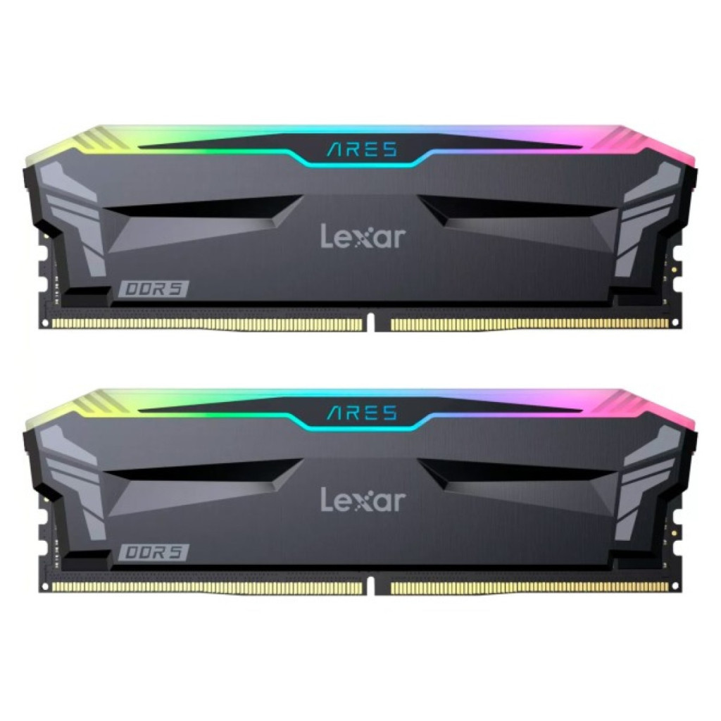 Модуль пам'яті для комп'ютера DDR4 32GB (2x16GB) 3600 MHz Ares RGB Black Lexar (LD4BU016G-R3600GDLA) - зображення 1