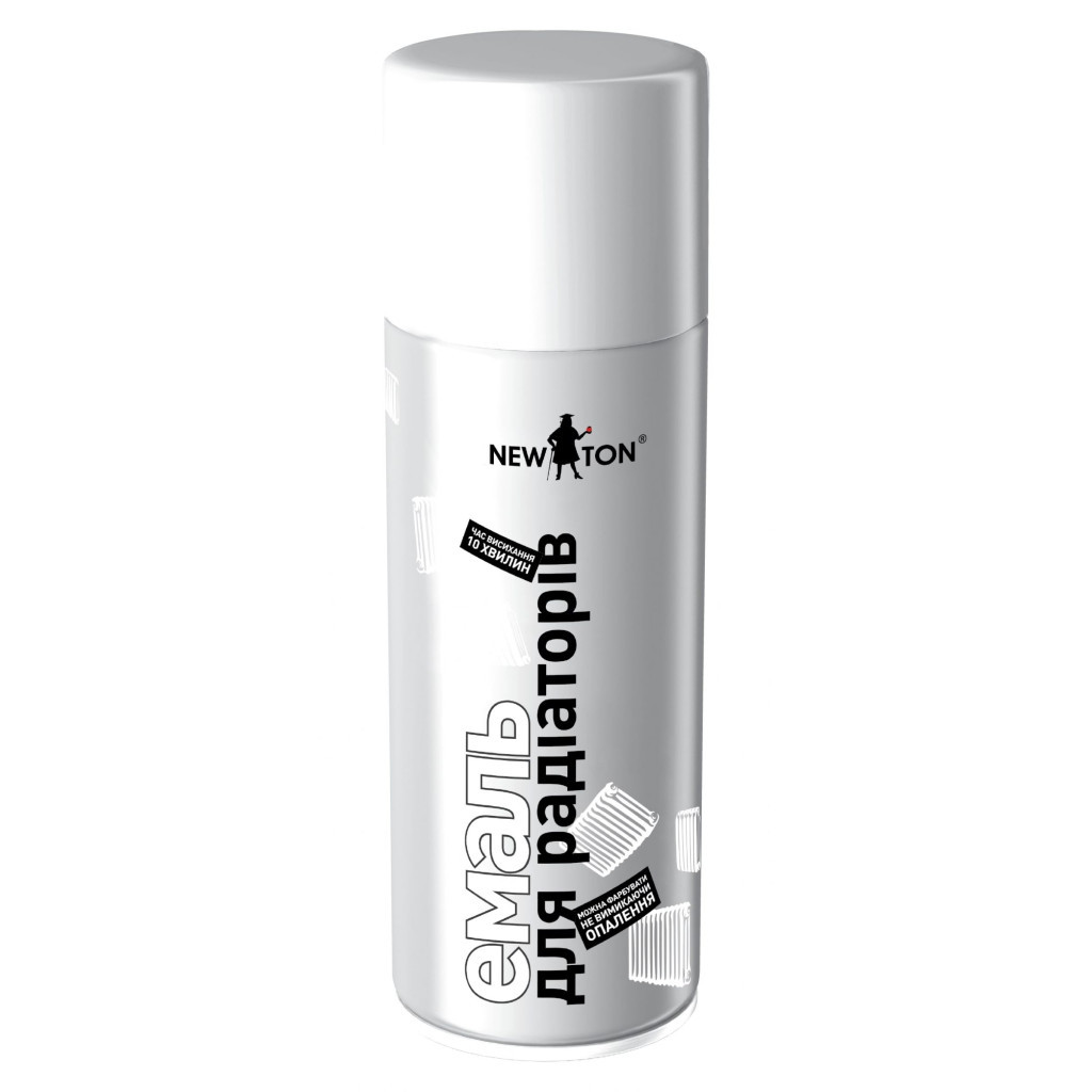 Аерозольна фарба для автомобіля New Ton для радіаторів біла, 400 мл (000000663) - зображення 1