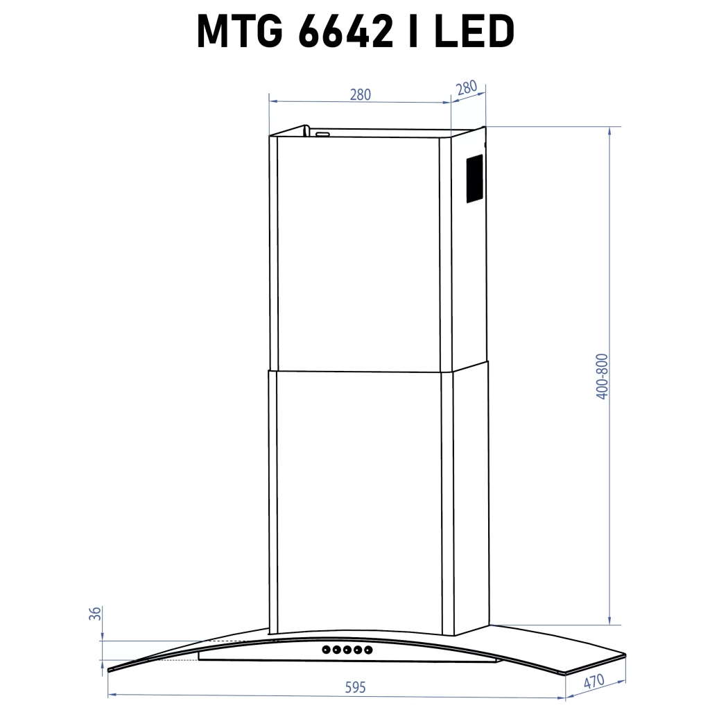 Витяжка кухонна Minola MTG 6642 I LED - изображение 12