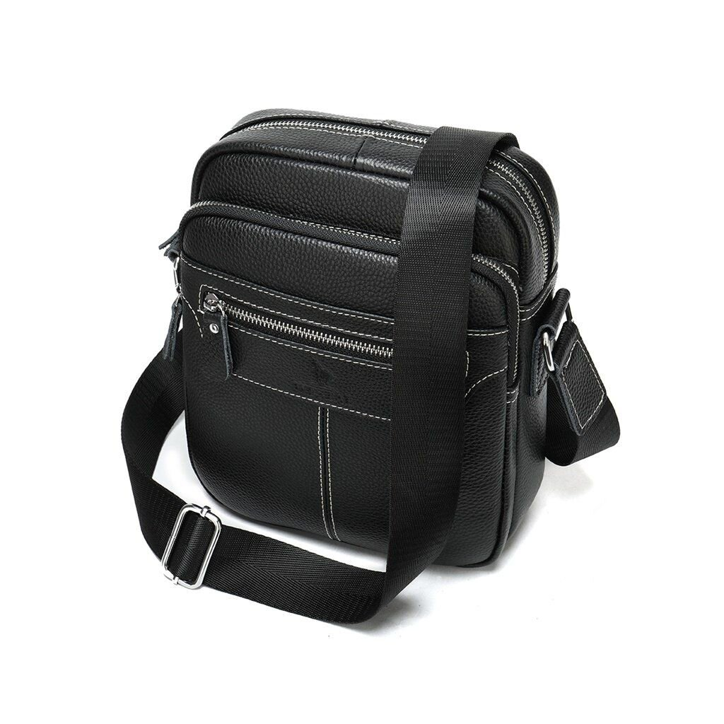 Сумка Vintage Шкіряна флотар Чорна (20018) - зображення 2